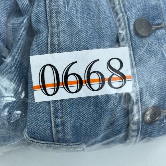 The Territory Ahead Denim Jacket L 100% Cotton Button-Front  Blue  0668 - Picture 6 of 7